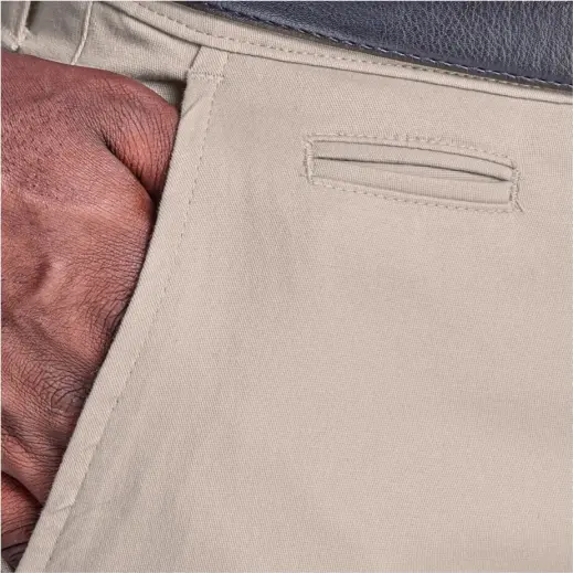 Mens Superb Stretch Chino Pants Stone Front Pocket